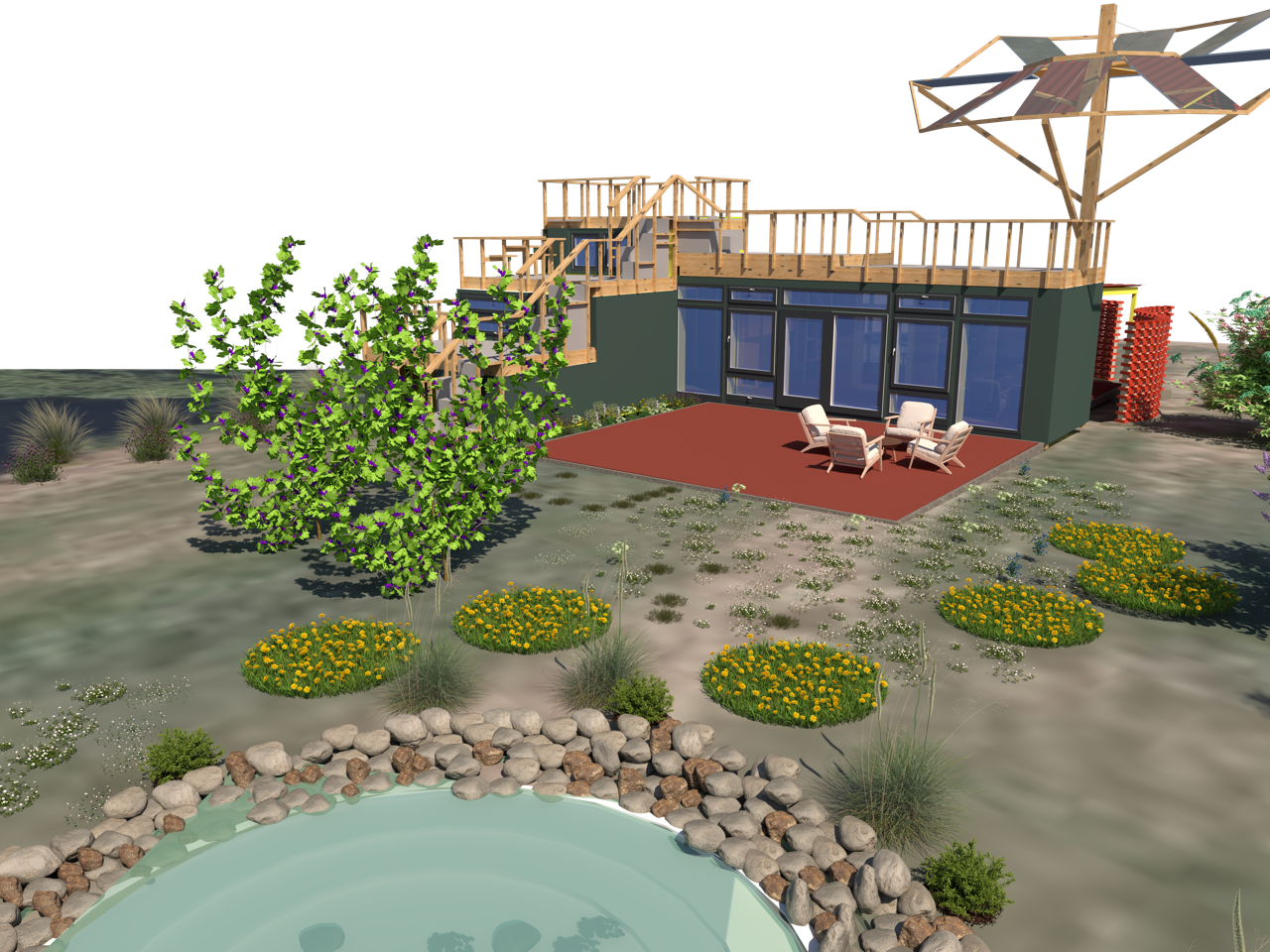 Forest garden habitat visualization